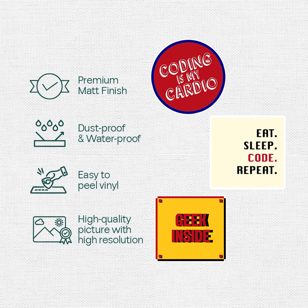 Geek Mode On! 15 Stickers Multipack