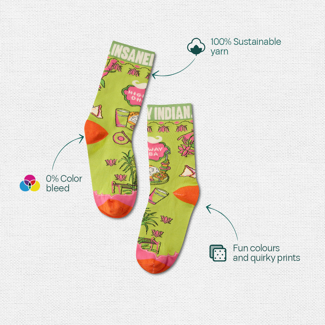Horn Ok Please! Tin Gift Box, 6 Hankies + 3 Socks, 100% Organic Cotton, Box of 9