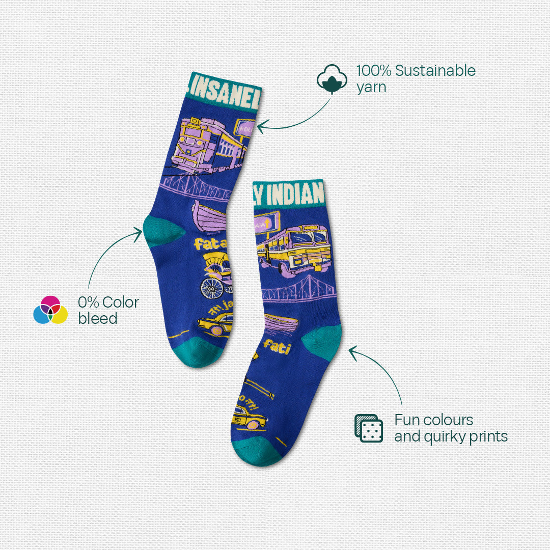 Next Level Bhalo! Tin Gift Box, 6 Hankies + 3 Socks, 100% Organic Cotton, Box of 9