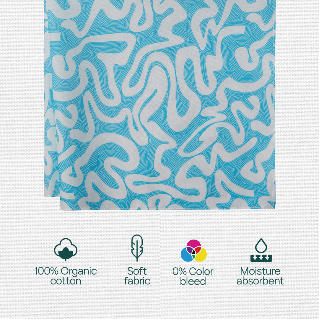 Bloomrang! Unisex Hankies, 100% Organic Cotton, Gift Box of 6