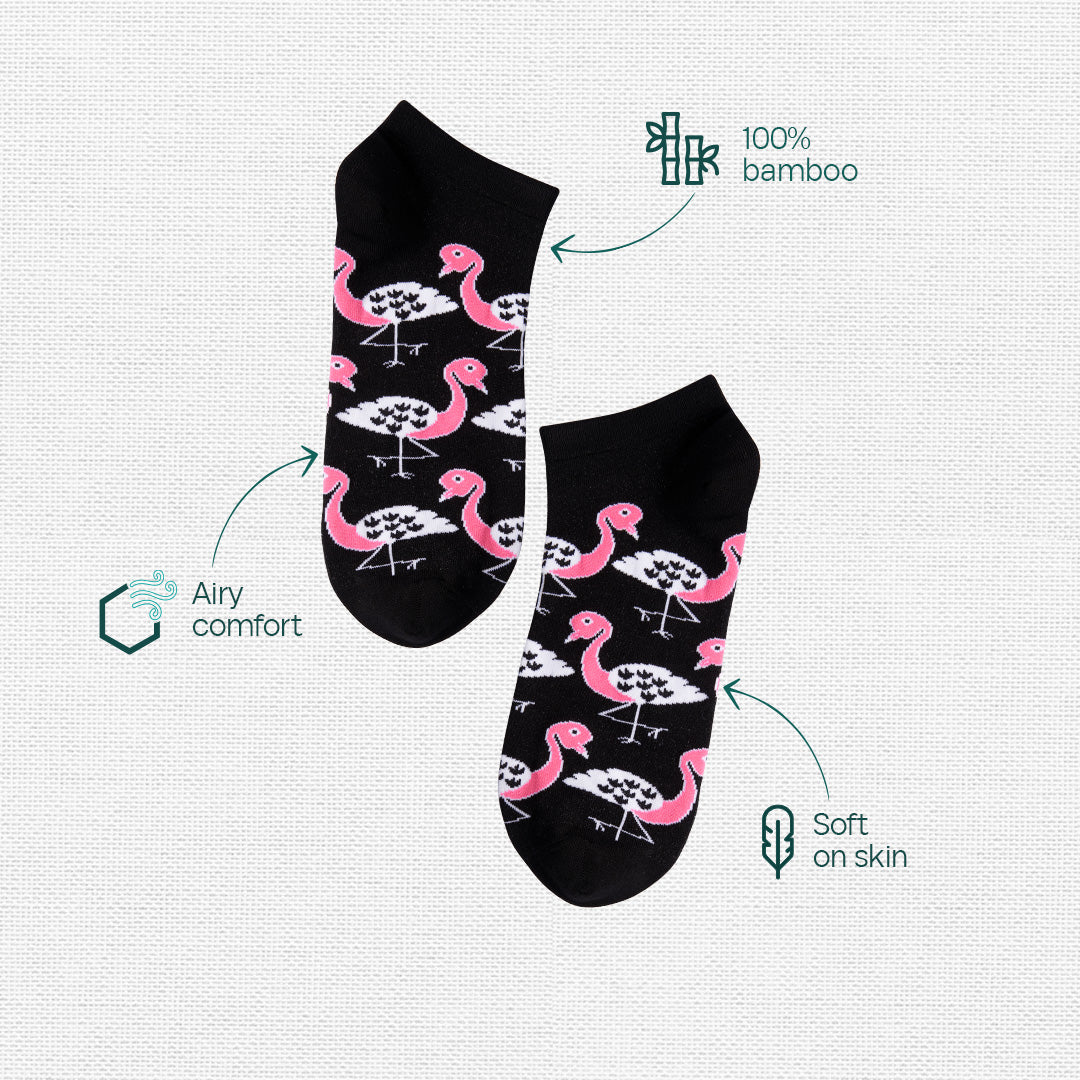 Banana Bunch! Unisex Ankle Length Socks, 100% Bamboo, Gift Box of 8