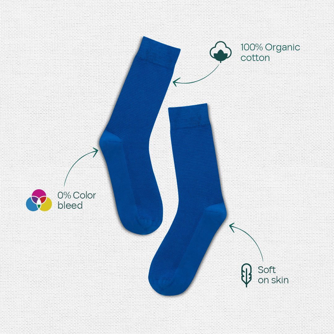 Glam & Glitter! Unisex Crew Length Socks, 100% Organic Cotton, Gift Box of 8