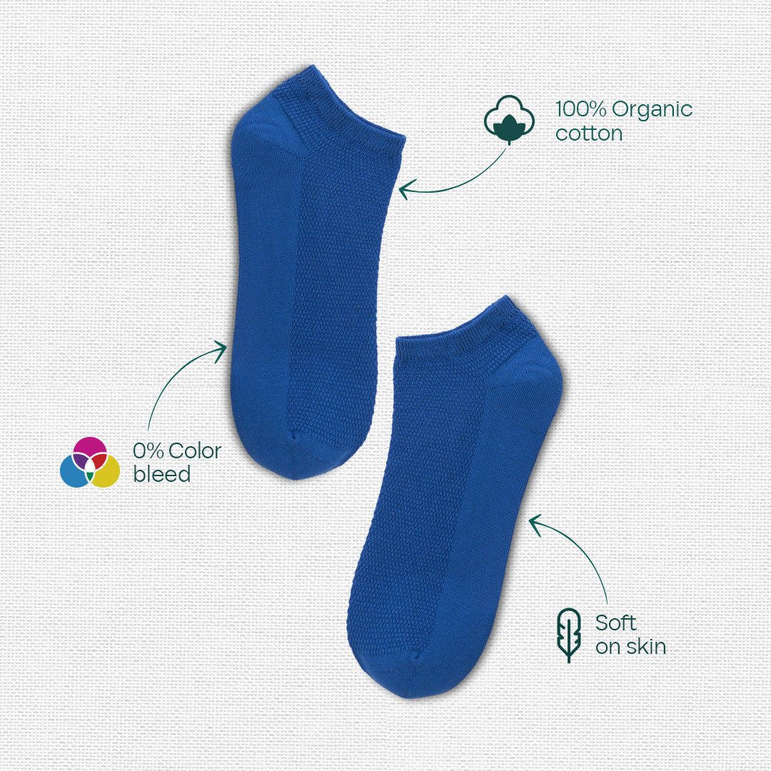 Glam & Glitter! Unisex Ankle Length Socks, 100% Organic Cotton, Gift Box of 8