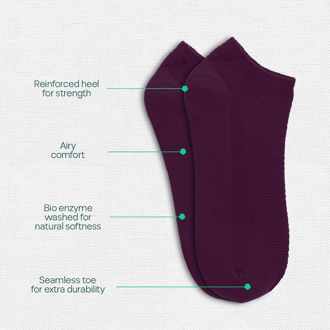 Glam & Glitter! Unisex Ankle Length Socks, 100% Organic Cotton, Gift Box of 8