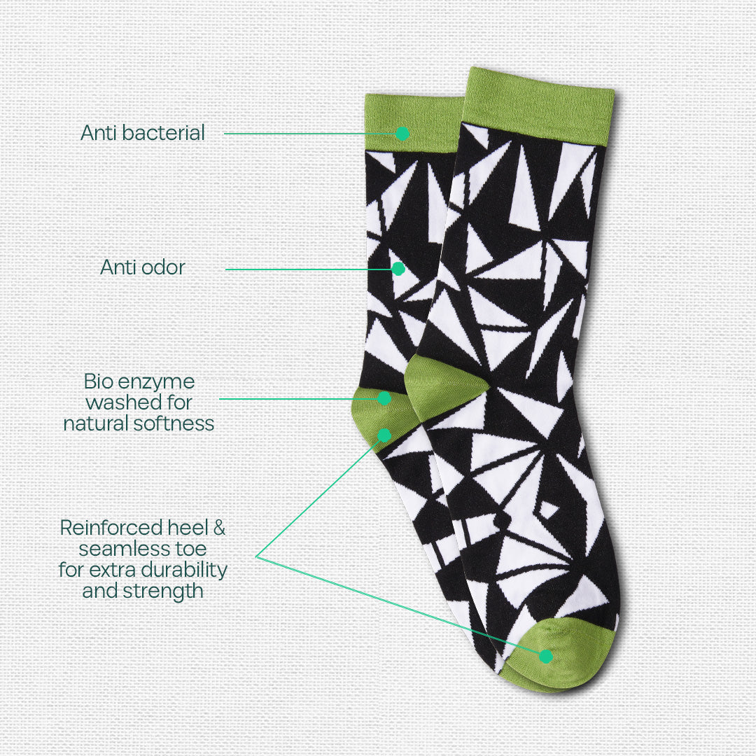 Hype Mix! Tin Gift Box, Unisex Crew Length Socks, 100% Bamboo, Gift Box of 6