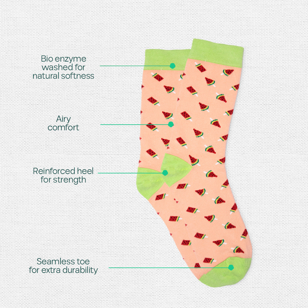 Beat Play! Tin Gift Box, Unisex Crew Length Socks, 100% Organic Cotton, Gift Box of 6