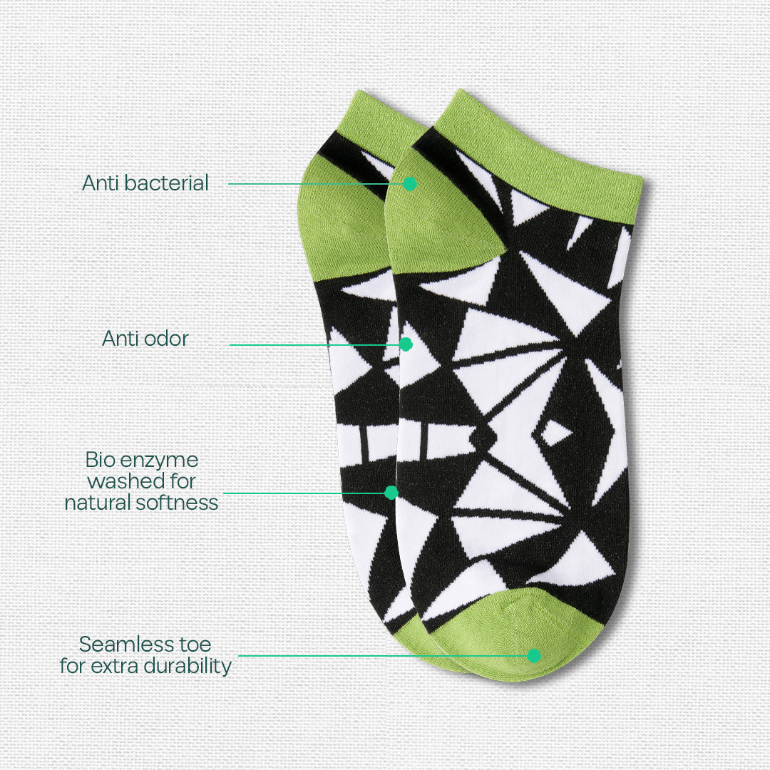 Hype Mix! Tin Gift Box, Unisex Ankle Length Socks, 100% Bamboo, Gift Box of 6