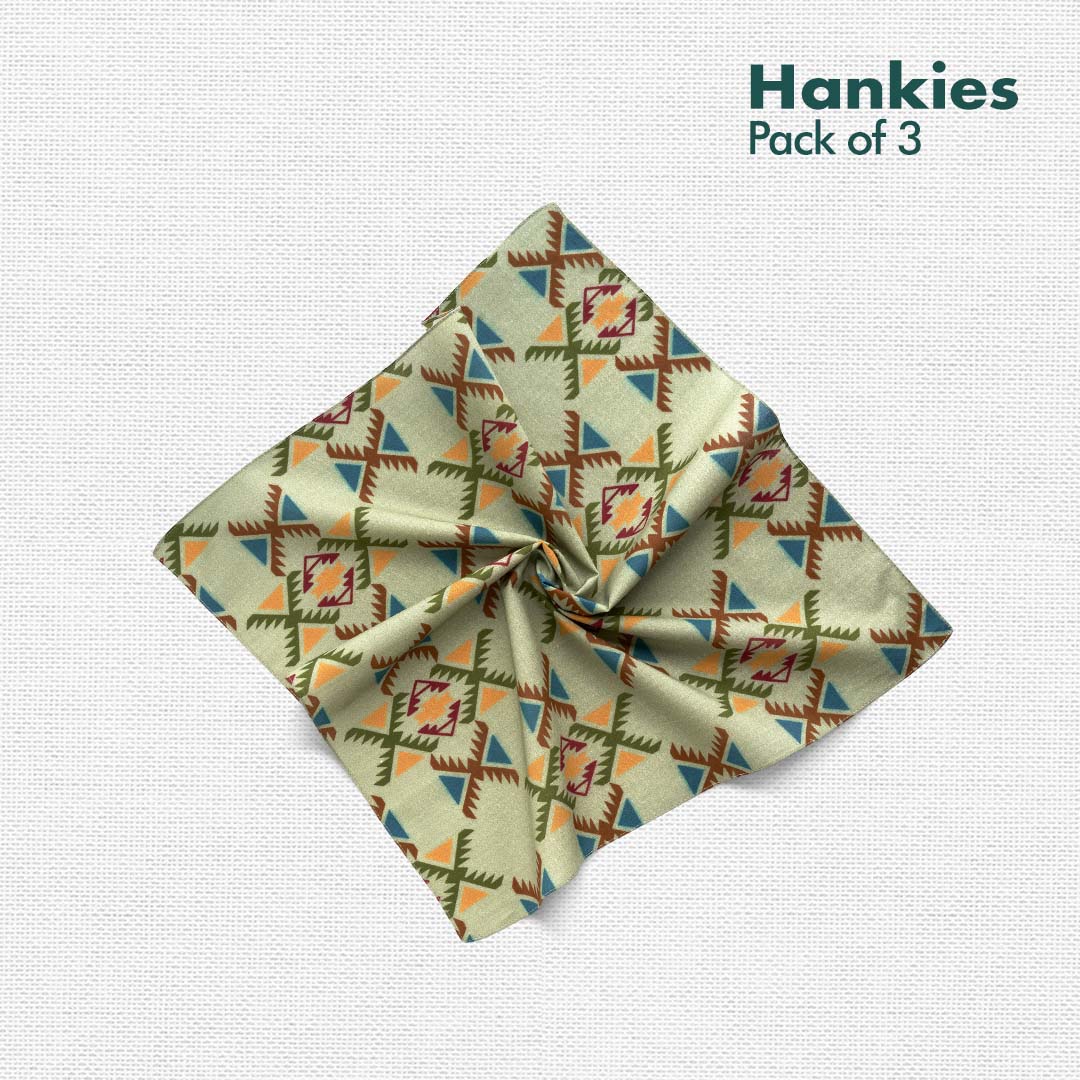 TKO! Tribal Knockout! Unisex Hankies, 100% Organic Cotton, Pack of 3
