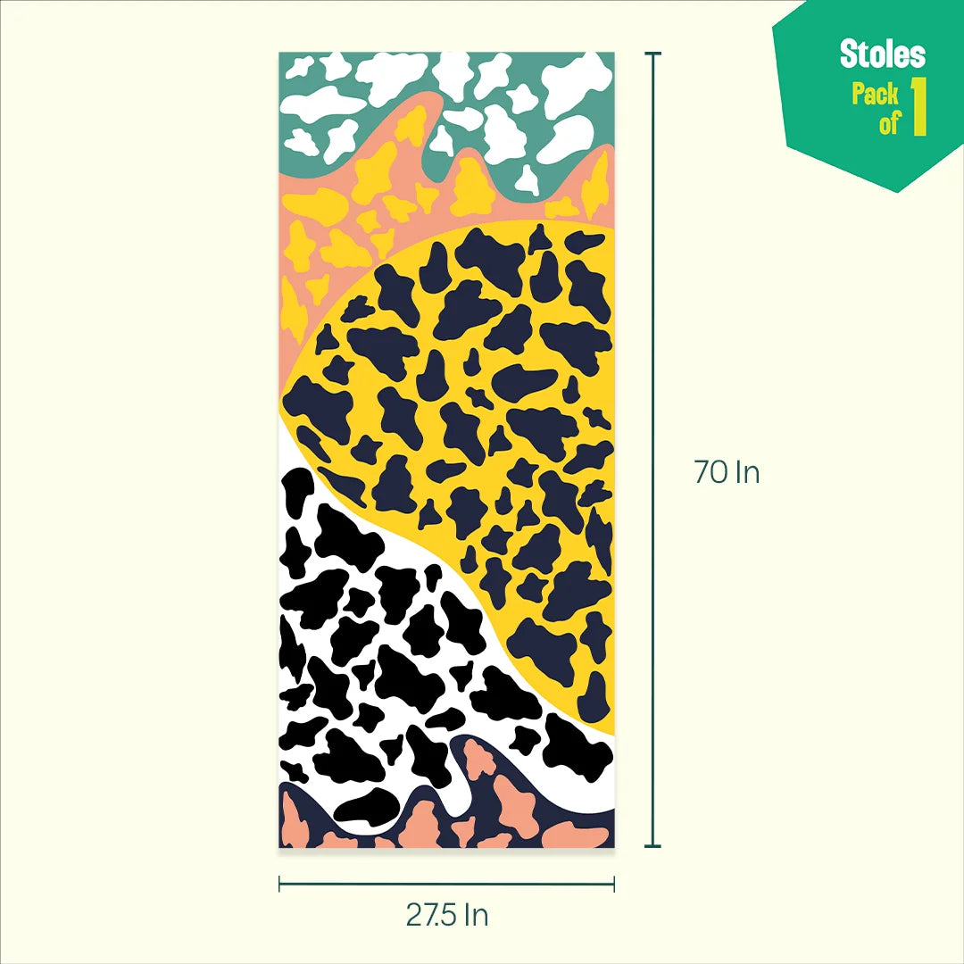 Abstract Got Talent! Women's Stole, 100% Organic Cotton, Pack of 1