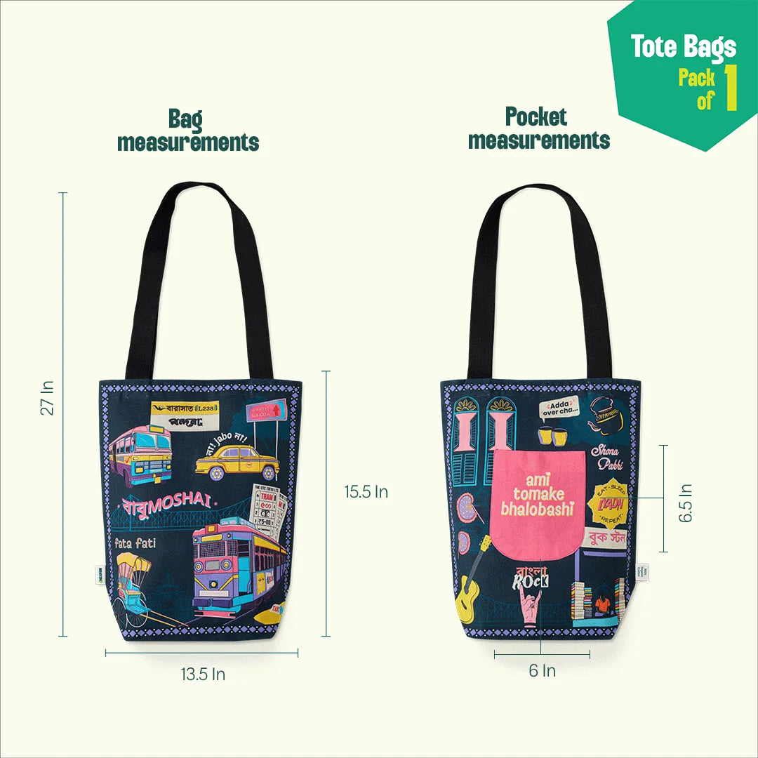 Bong Vibe Loading! Canvas Tote Bag, 100% Organic Cotton, Pack of 1