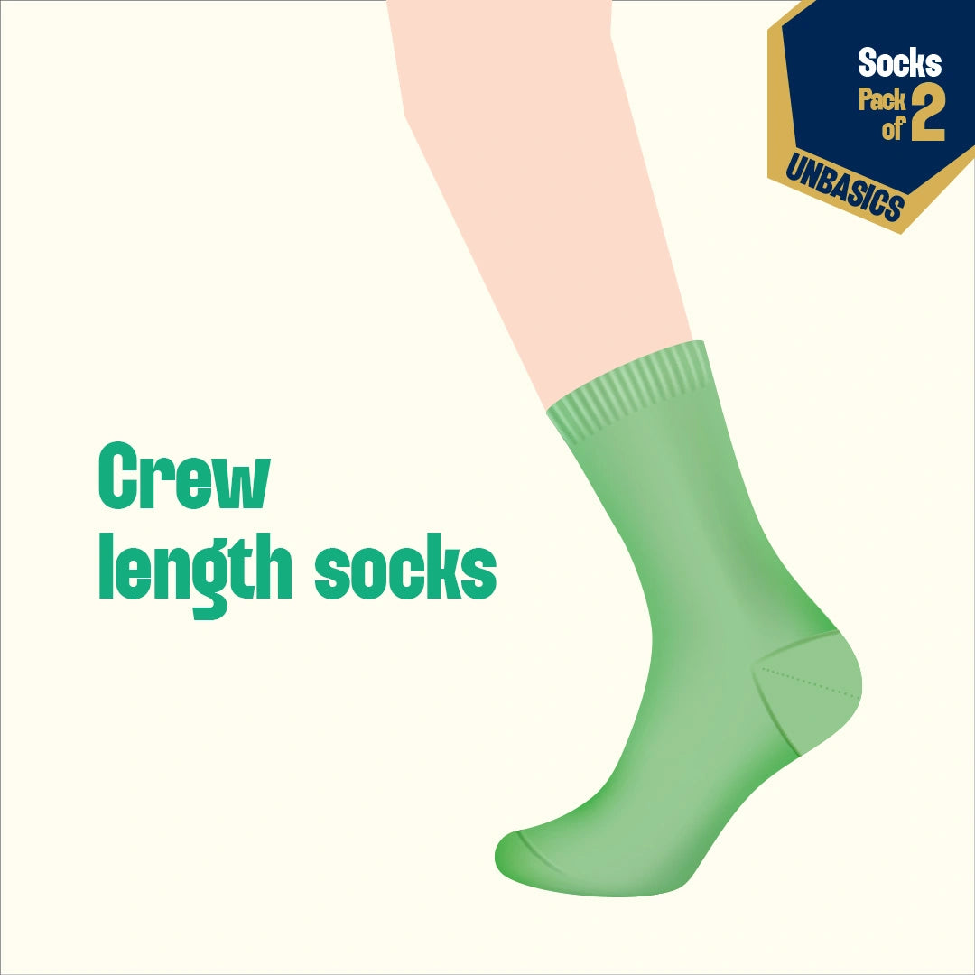 Les Blues! Unisex Socks, 100% Organic Cotton, Crew Length, Pack of 2