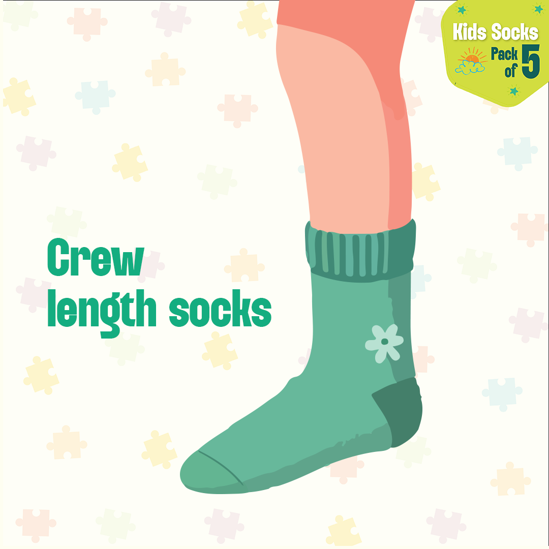 Zoo-manji! Unisex Kid's Socks, 100% Bamboo, Crew Length, Pack of 5