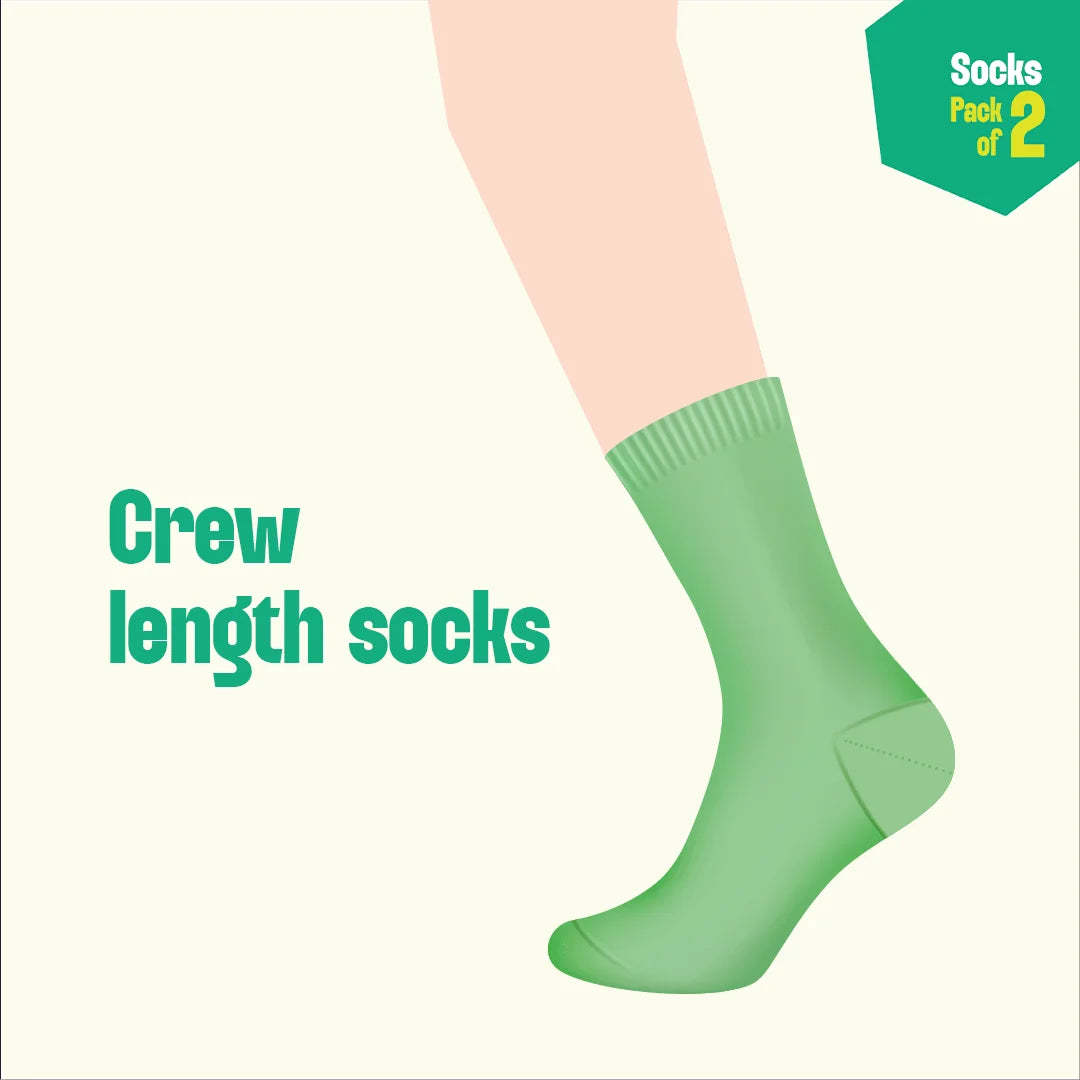 Bold & Proud! Unisex Socks, 100% Organic Cotton, Crew Length, Pack of 2