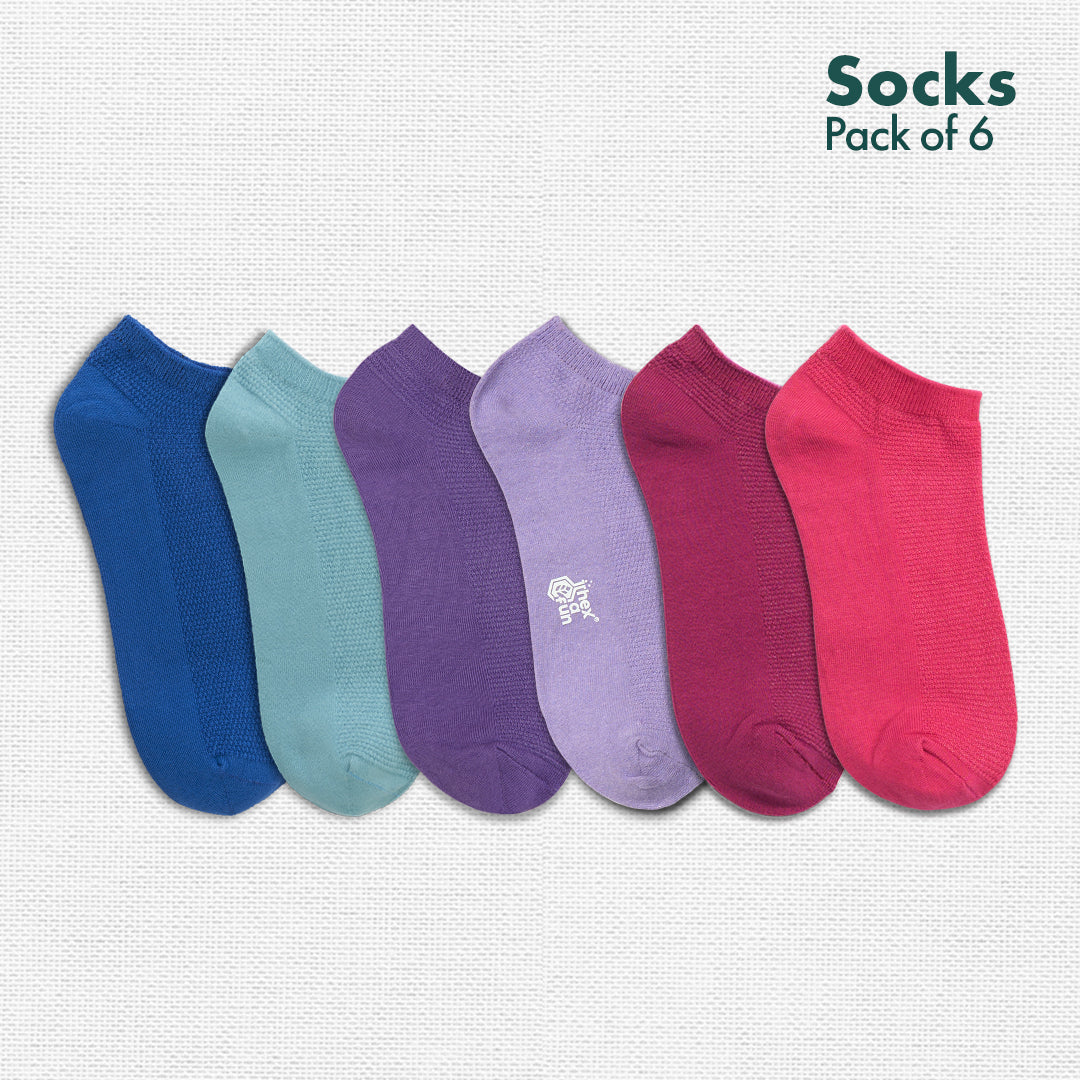 Mysterious! Unisex Socks, 100% Organic Cotton, Ankle Length, Pack of 6