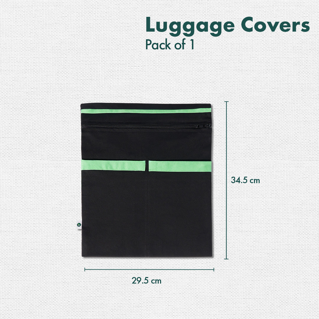 Holiday Calling! Luggage Cover With Detachable Pouch, 100% Organic Cotton Lycra, Large Size, Pack of 1