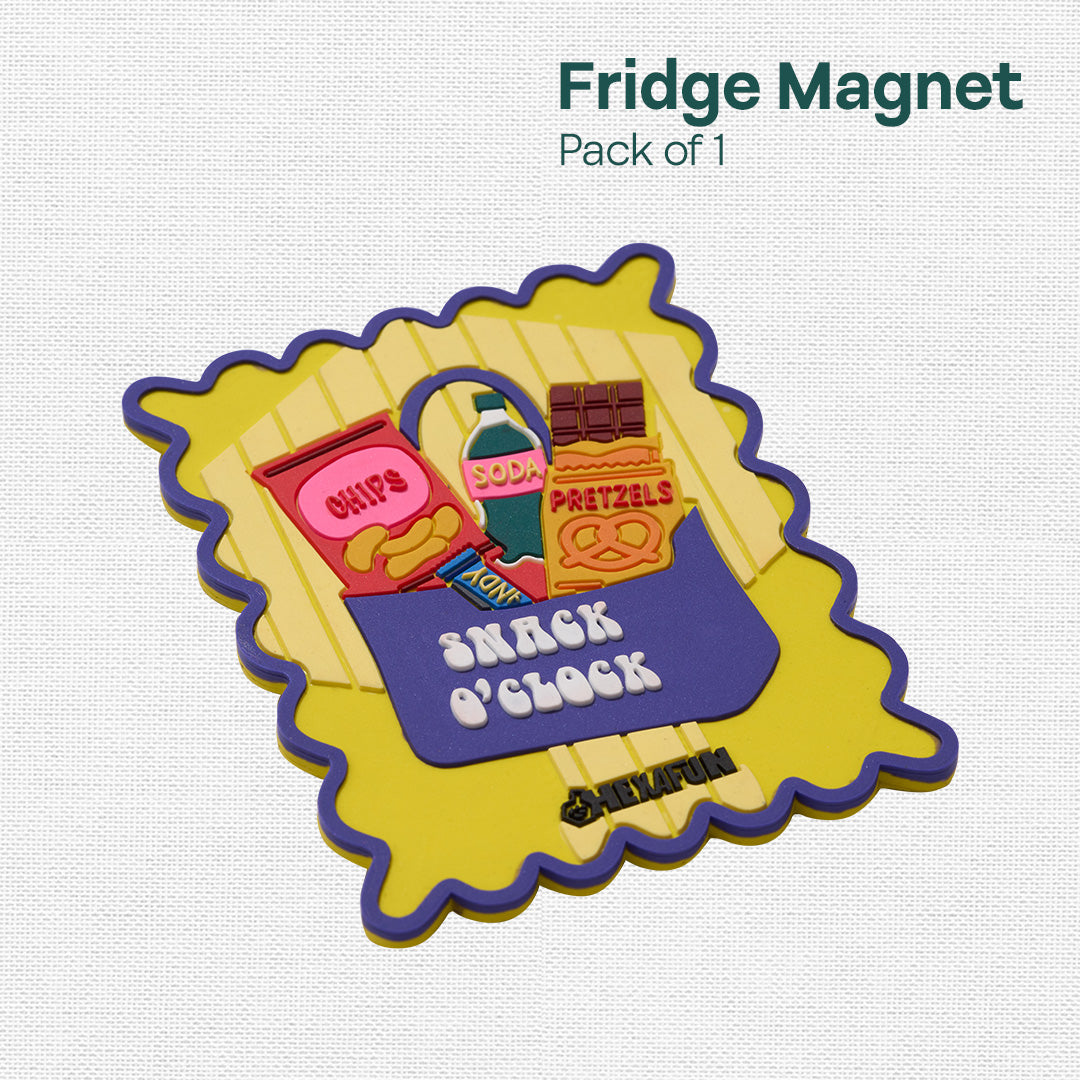 Snack O’ Clock! Fridge Magnets, Pack of 1