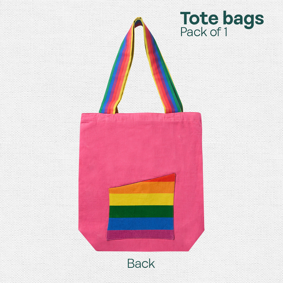 Stand Proud! Canvas Tote Bags, 100% Organic Cotton, Pack of 1