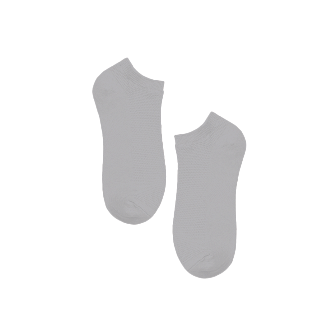 Melange Grey! Unisex Socks, 100% Cotton, Ankle Length, Pack of 1