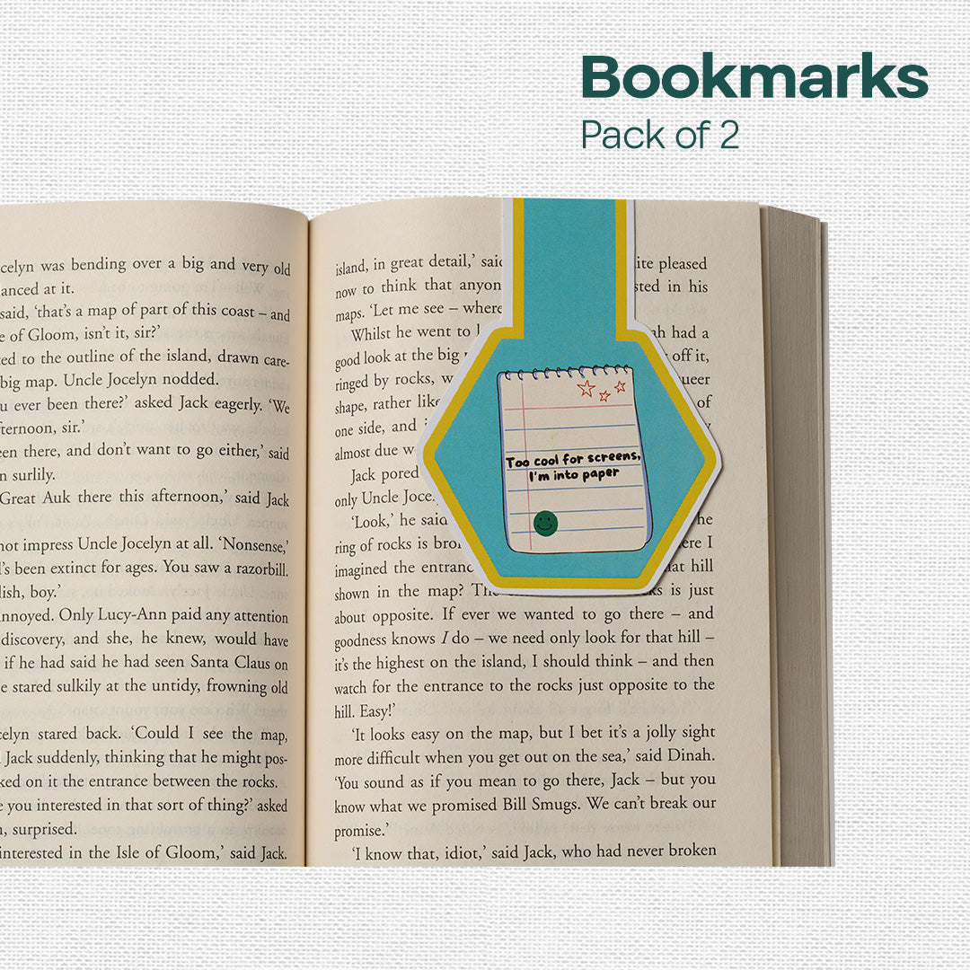 Old school geek! Bookmarks, Pack of 2