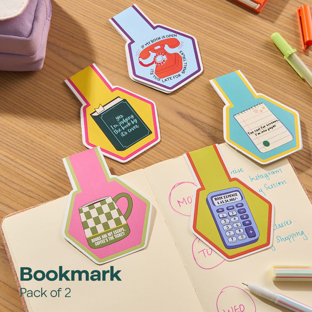 Old school geek! Bookmarks, Pack of 2