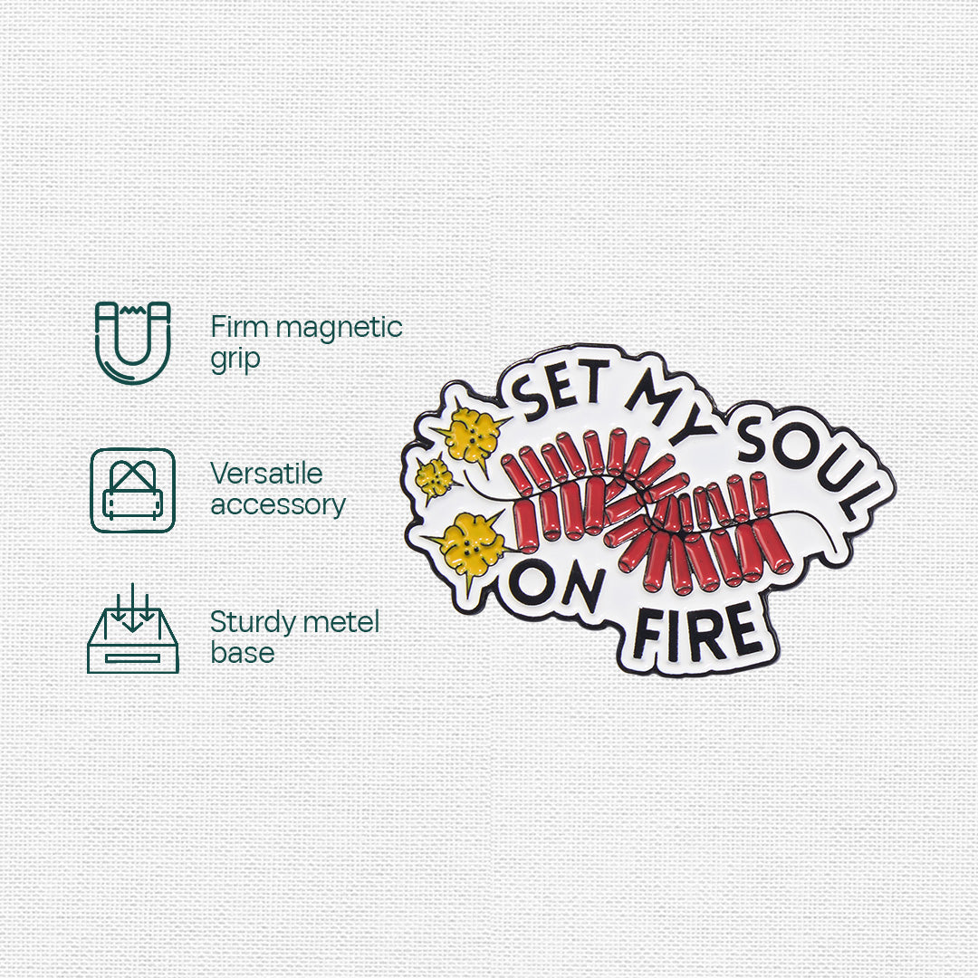 Fiery! Lapel Pins, Pack Of 1