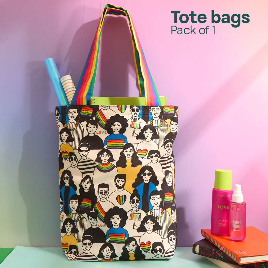 Free Love! Canvas Tote Bags, 100% Organic Cotton, Pack of 1