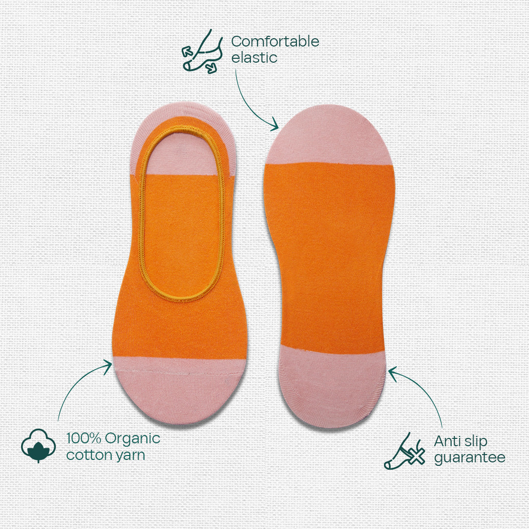 IDC! I Do Color! Unisex Socks, 100% Organic Cotton, No Show, Pack of 3