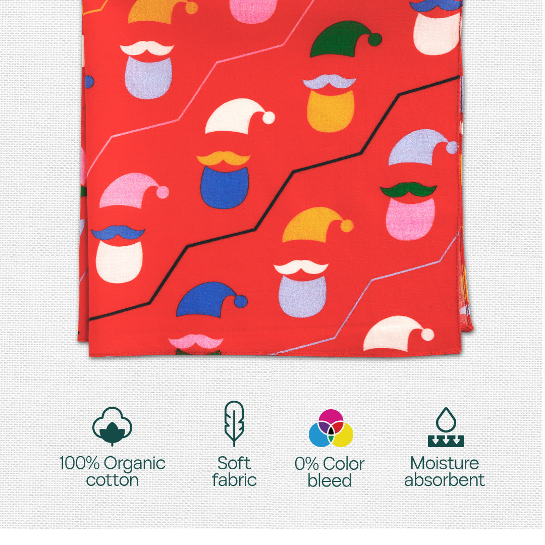 Icy Giggle! Unisex Kid's Hankies, 100% Organic Cotton, Pack of 3