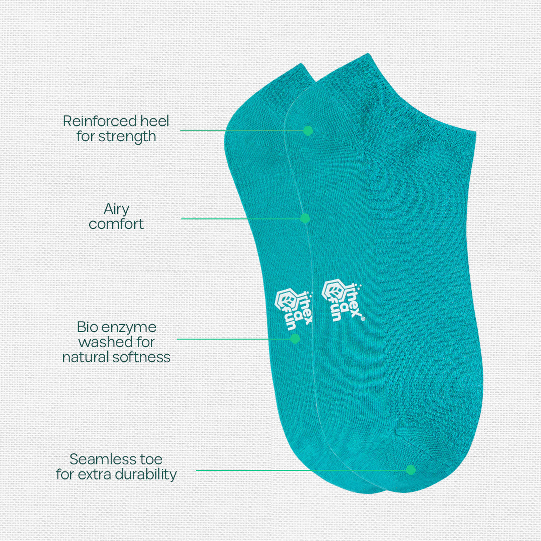 Daydream Trio! Unisex Socks, 100% Organic Cotton, Ankle Length, Pack of 3