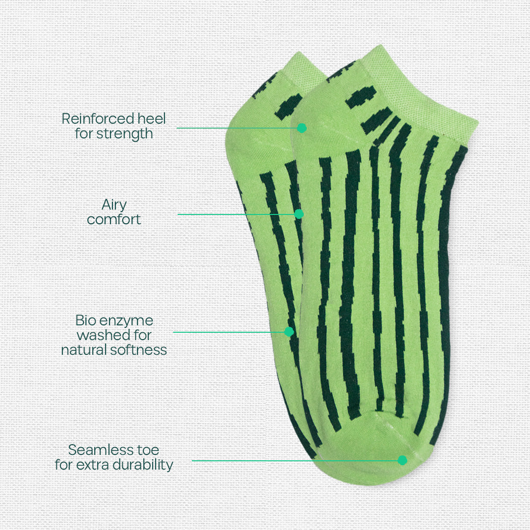Sole Food! Unisex Socks, 100% Organic Cotton, Ankle Length, Pack of 3