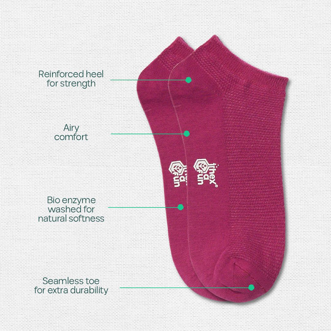 Berry Picking! Unisex Socks, 100% Organic Cotton, Ankle Length, Pack of 3