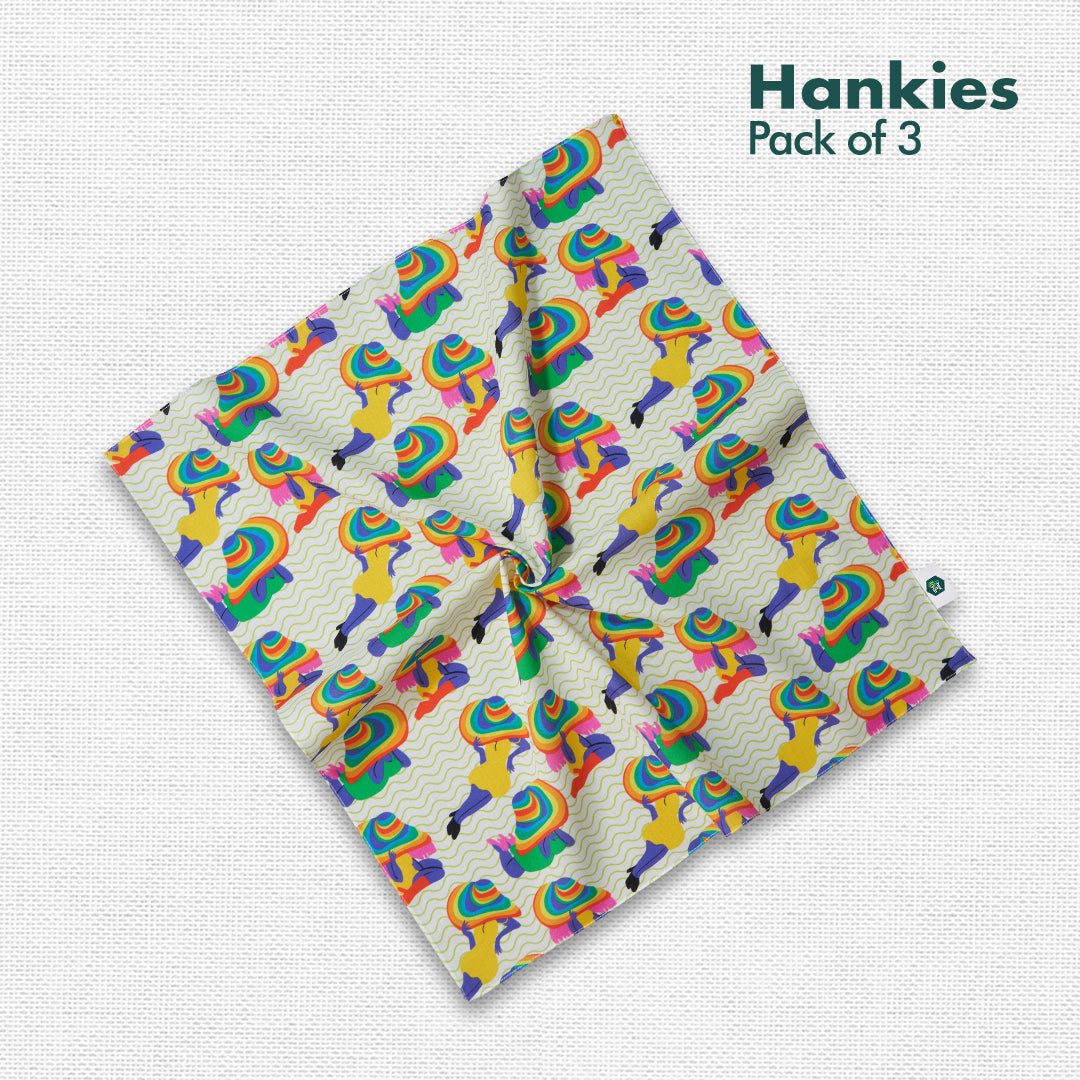 Self Love Club! Unisex Hankies, 100% Organic Cotton, Pack of 3