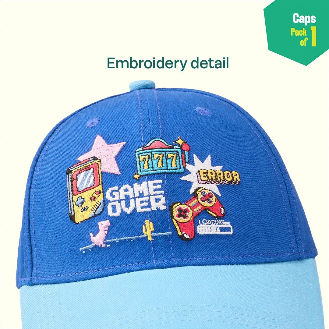 Game Over! 100% Cotton Fabric, Unisex Cap, Pack of 1