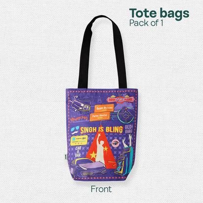 Singh Is Bling! Canvas Tote Bag, 100% Organic Cotton, Pack of 1