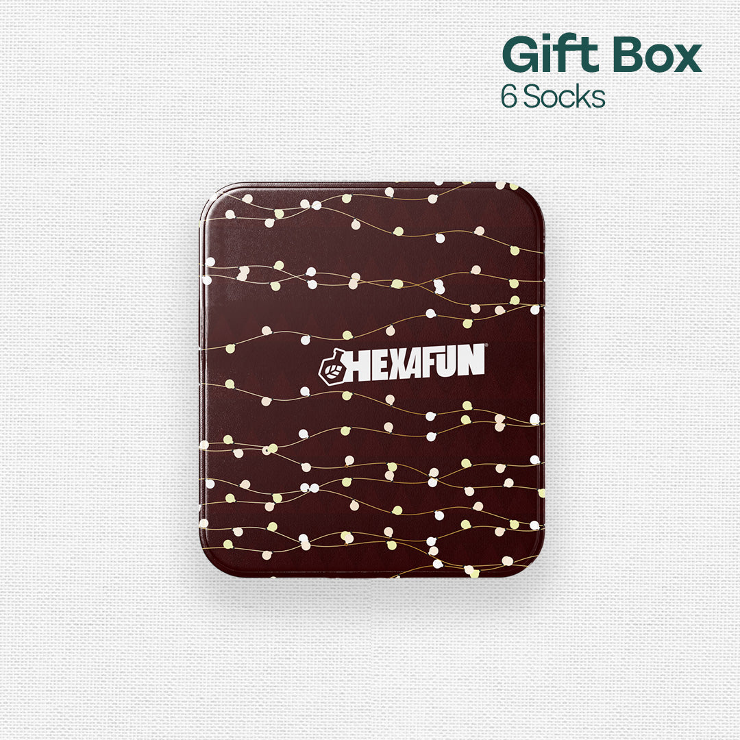 Sparklin' Hot! Tin Gift Box, Unisex Ankle Length, 100% Organic Cotton, Box Of 06