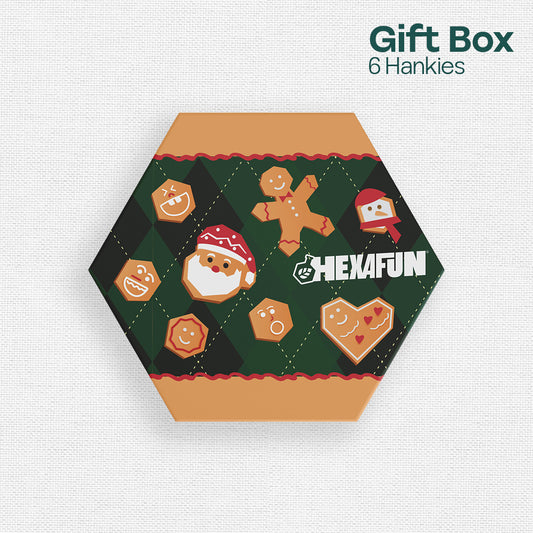 Sugar & Spice! Unisex Kid's Hankies, 100% Organic Cotton, Gift Box of 6