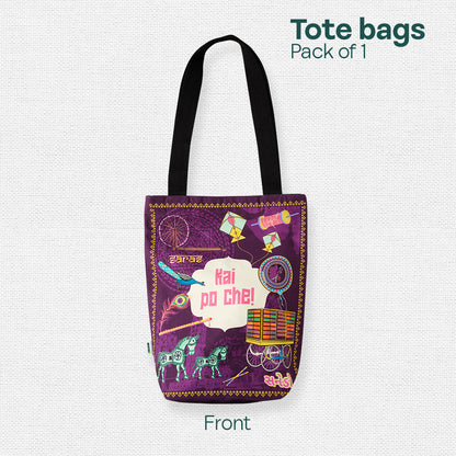 Kai Po Che! Canvas Tote Bag, 100% Organic Cotton, Pack of 1