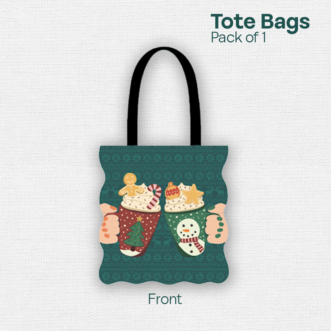 Steamy Sips! Canvas Tote Bags, 100% Organic Cotton, Pack of 1