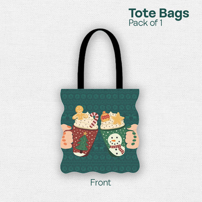 Steamy Sips! Canvas Tote Bags, 100% Organic Cotton, Pack of 1