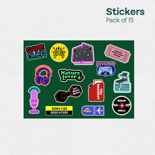Adventure Mode On! 15 Stickers Multipack