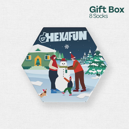 Frostbite! Unisex Ankle Length Socks, 100% Organic Cotton, Gift Box of 8