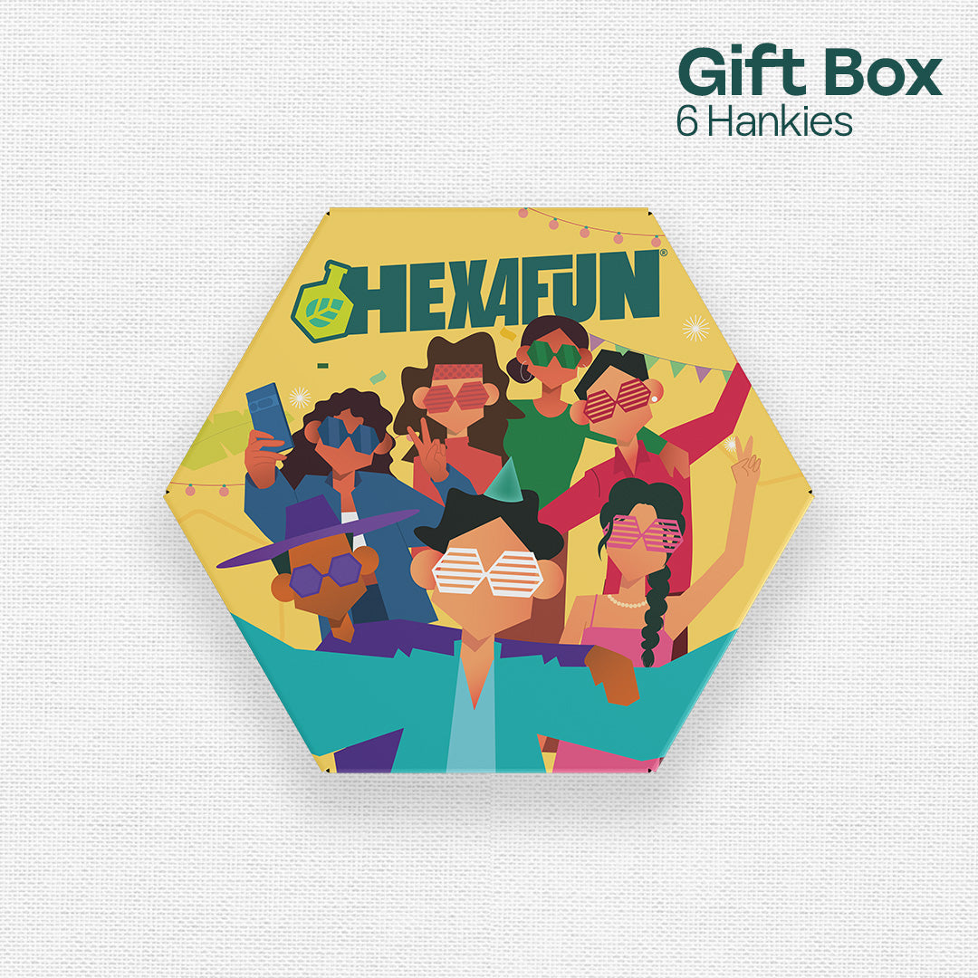 Say Cheese! Unisex Hankies, 100% Organic Cotton, Gift Box of 6