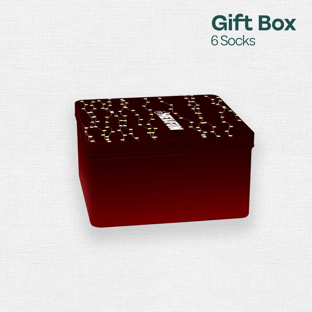 Glitterin'! Tin Gift Box, Unisex Ankle Length, 100% Organic Cotton, Box Of 06