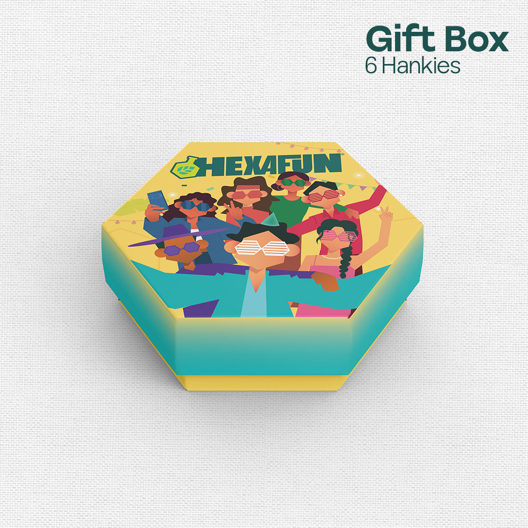 Say Cheese! Unisex Hankies, 100% Organic Cotton, Gift Box of 6