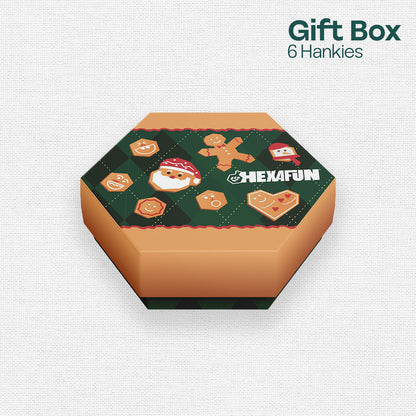 Ginger Bread! Unisex Hankies, 100% Organic Cotton, Gift Box of 6