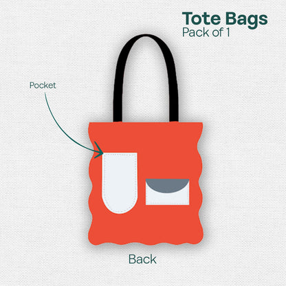 Chillin’ Hard! Canvas Tote Bags, 100% Organic Cotton, Pack of 1