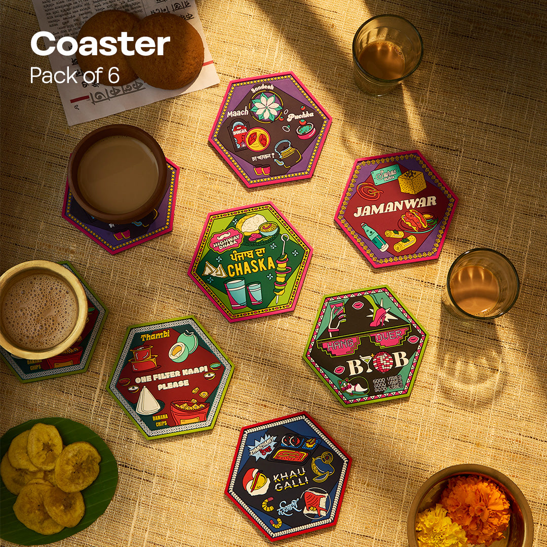 Insanely Indian! Coasters, Pack of 6