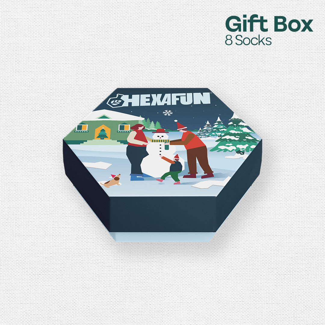 Frostbite! Unisex Ankle Length Socks, 100% Organic Cotton, Gift Box of 8