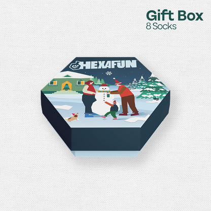 Frostbite! Unisex Ankle Length Socks, 100% Organic Cotton, Gift Box of 8