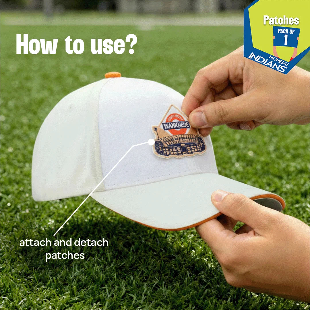 Agla Station Wankhede! 100% Recycled Fabric, Velcro Patches, Pack of 1